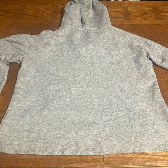 Alex Mill V-Neck Terry Cloth Long Sleeve High Low Cropped Hoodie in Gray Sz L - Picture 14 of 16
